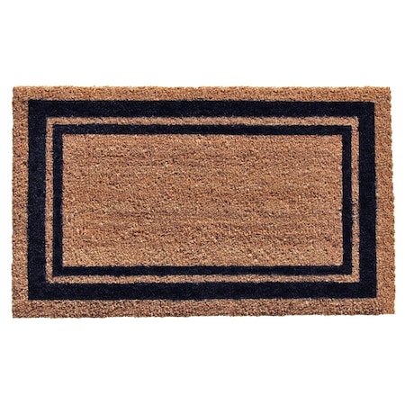 Configuracion 18 x 30 in. Dark Blue Border Rectangular Doormat Natural CO2831581